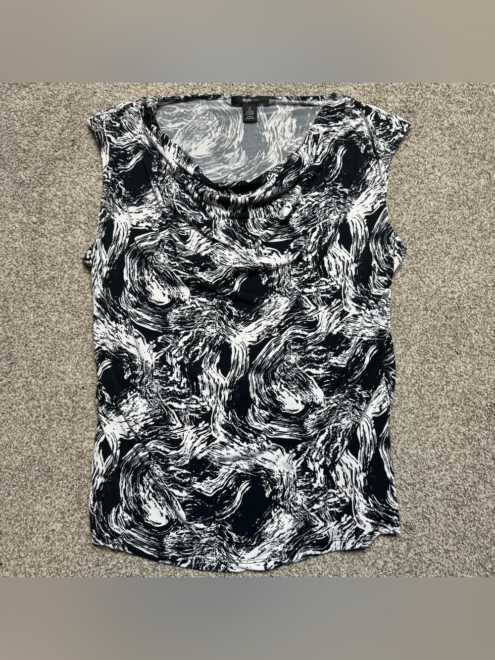 Cowl neck sleeveless top